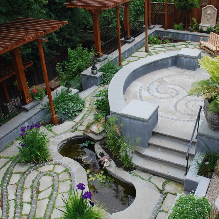 retaining walls bay area with outdoor landscaping