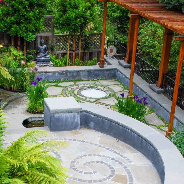 retaining walls bay area with outdoor landscaping