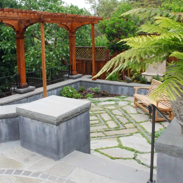 retaining walls bay area with outdoor landscaping